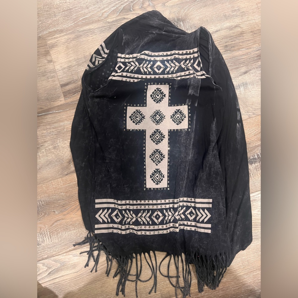 Vocal Black Fringe Vest